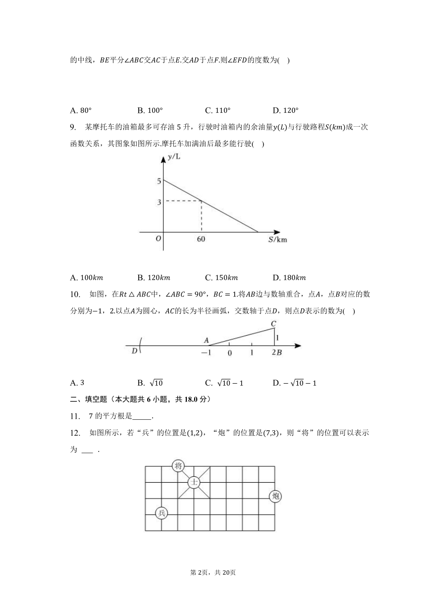 2022-2023学年山东省威海市文登区七年级（上）期末数学试卷（五四学制）（含解析）