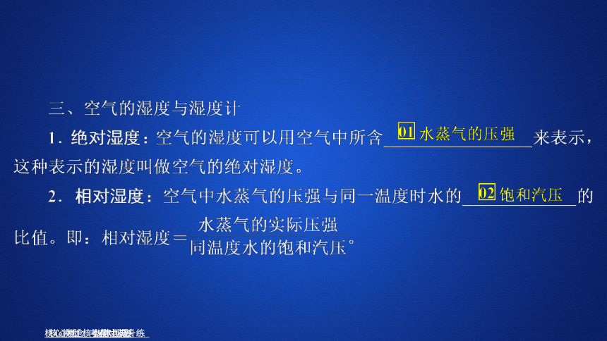 2020-2021学年高二物理人教版选修3-3课件：  9.3饱和汽与饱和汽压(共38张PPT)