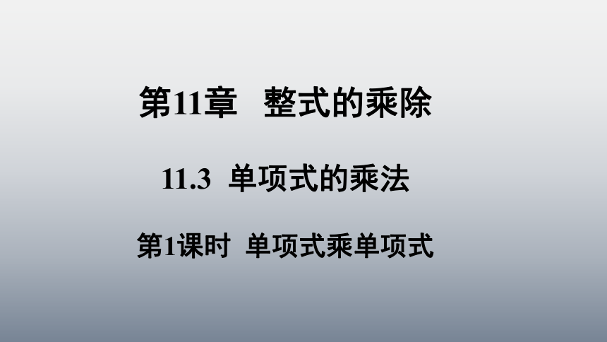 青岛版七年级数学下册课件 11.3.1 单项式乘单项式 课件(共13张PPT)