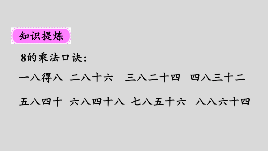 人教版数学二年级上册6.2   8的乘法口诀（1）课件（18张ppt）