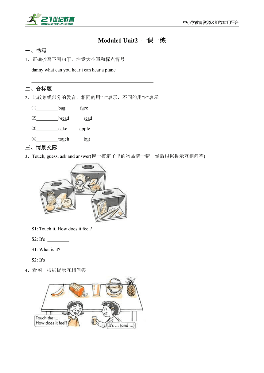 Module1  Unit 2 Touch and feeling 一课一练（含答案）