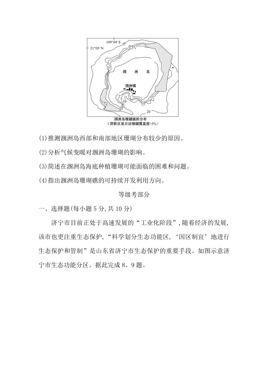 地理高中人教版（新教材）必修第二册 课时素养检测同步练习：5.3 中国国家发展战略举例 Word版含解析