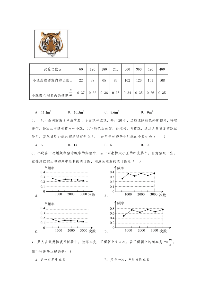 九年级数学上册试题 3.2用频率估计概率-北师大版（含答案）