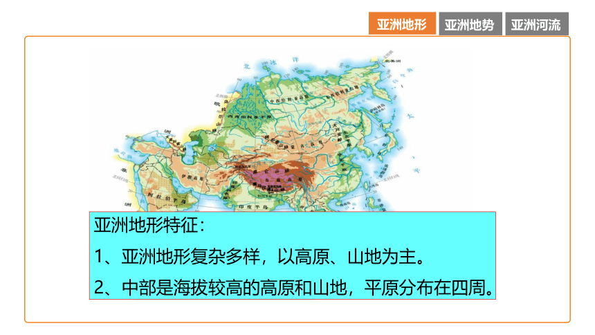 地理仁爱科普版七下6.2 亚洲的地形和水系课件(共18张PPT)
