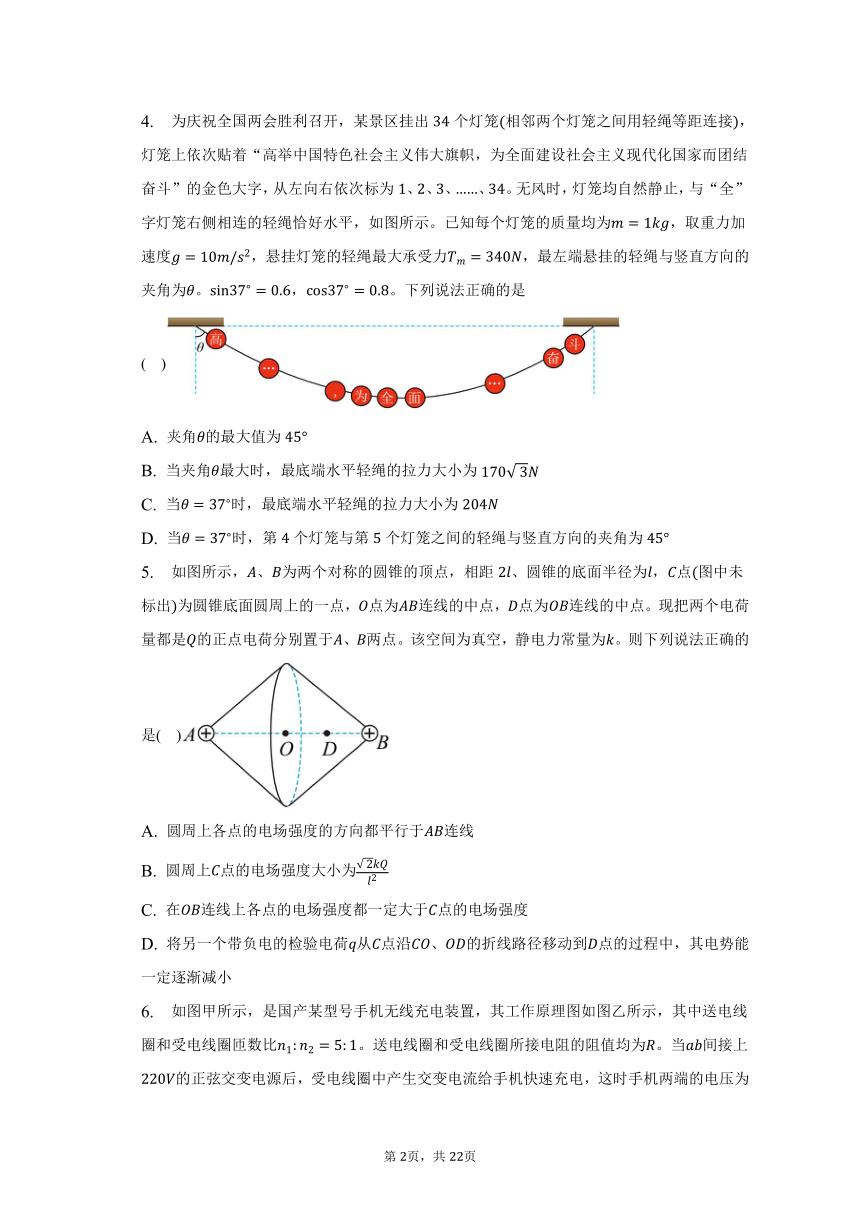 2022--2023学年山东省枣庄市高三第二次模拟考试物理试卷（含解析）