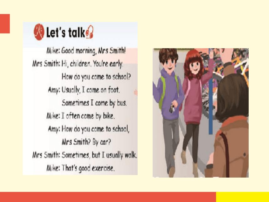 Unit 2 Ways to go to school Part A  Let's talk 课件(共12张PPT)