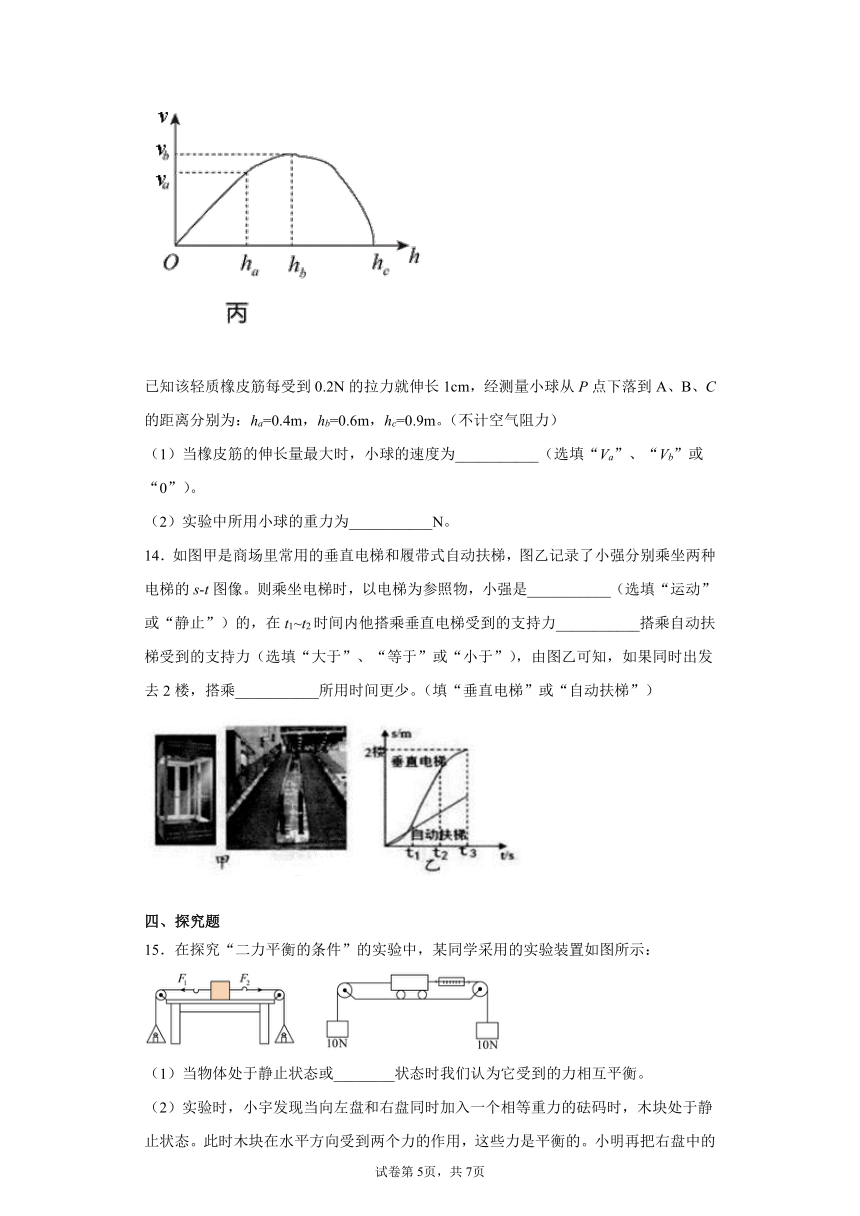 3.5二力平衡的条件 同步练习（含解析）