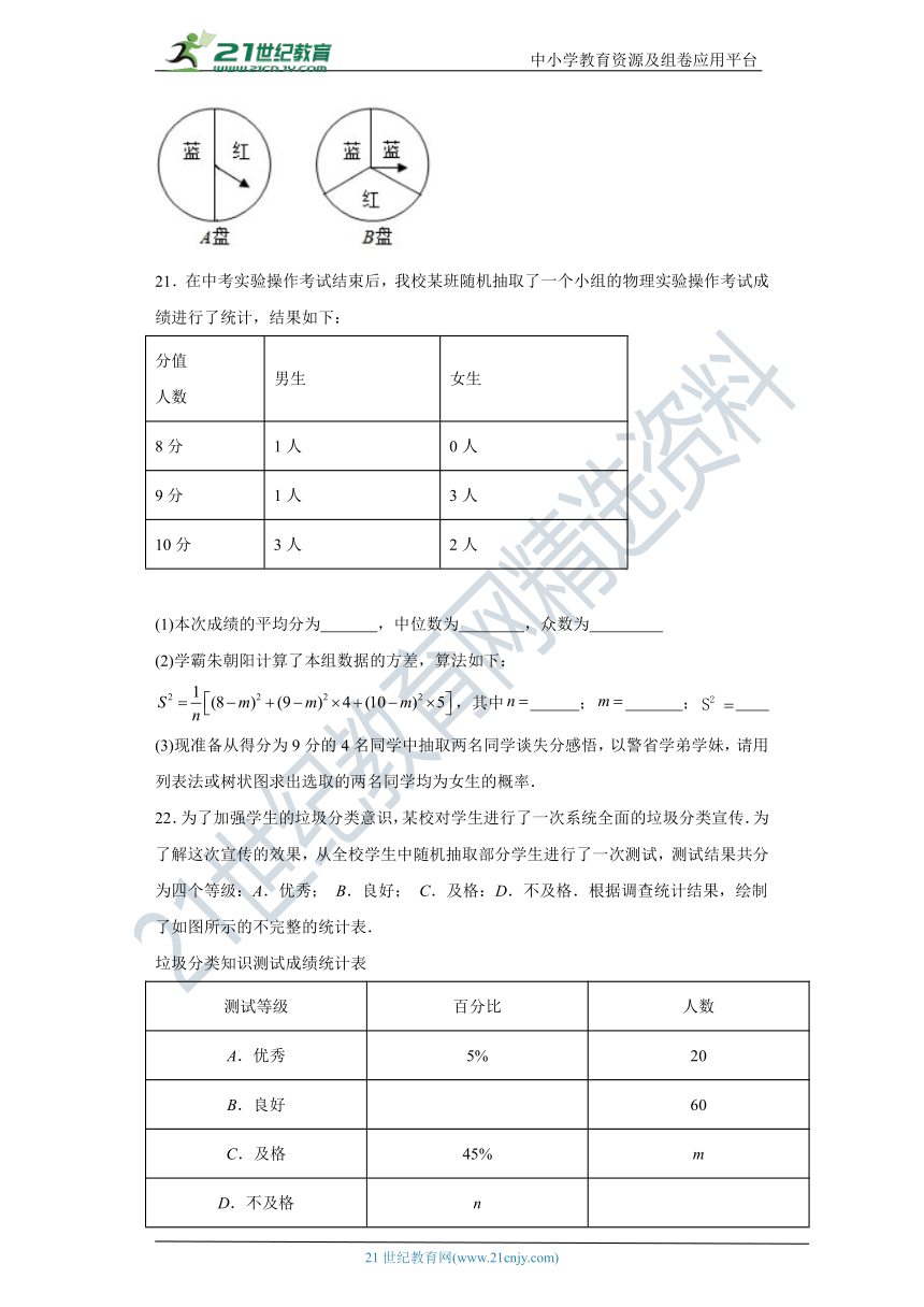 第2章 简单事件的概率 高频考点精选精练（含解析）