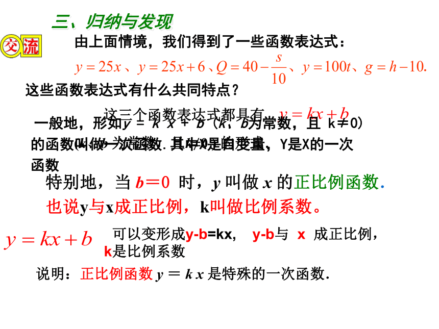 苏科版数学八年级上册 6.2 一次函数  课件（共26张PPT）