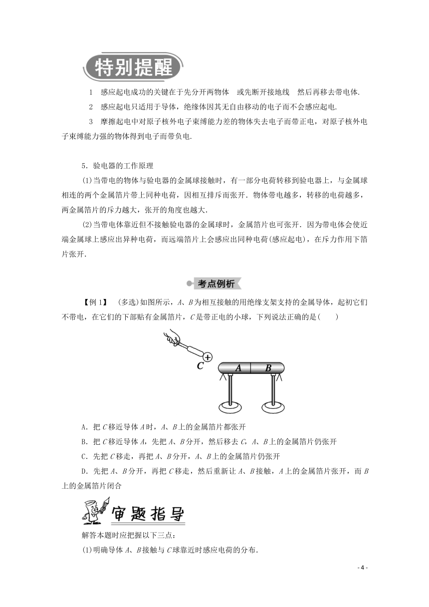 2020_2021学年高中物理第一章静电场1电荷及其守恒定律学案新人教版选修3_1