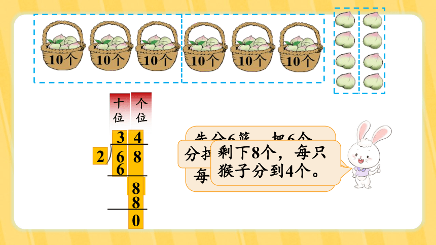 北师大版 三年级下册第一单元 除法 第1课时 分桃子课件(共21张PPT)