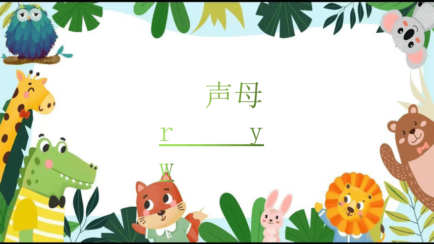 幼小衔接拼音r y w 课件(共37张PPT)