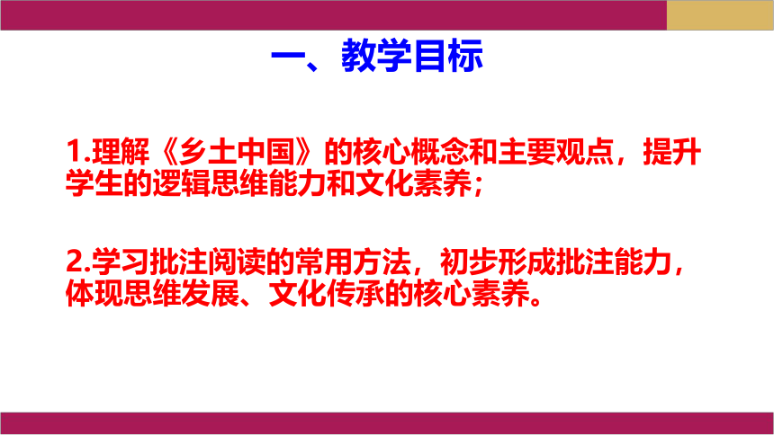 第五单元 2、《乡土中国》（第2课时）批读课课件(共20张PPT)—高中语文统编版必修上册