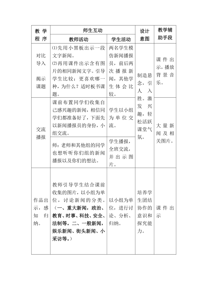 六年级下册美术教案  －《第12课看新闻画新闻》 苏少版