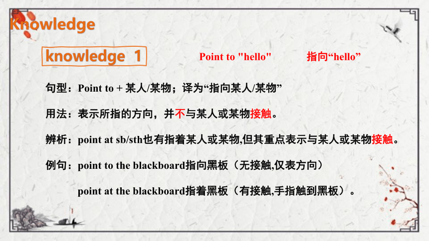 Module 3 Unit 1 Point to the door课件（21张PPT)