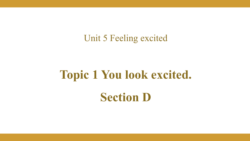 Unit  5  Feeling excited Topic 1 You look excited Section D 课件+内嵌音频