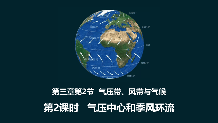 3.2 气压带、风带对气候的影响 第2课时 气压中心和季风环流 课件（共23张PPT）