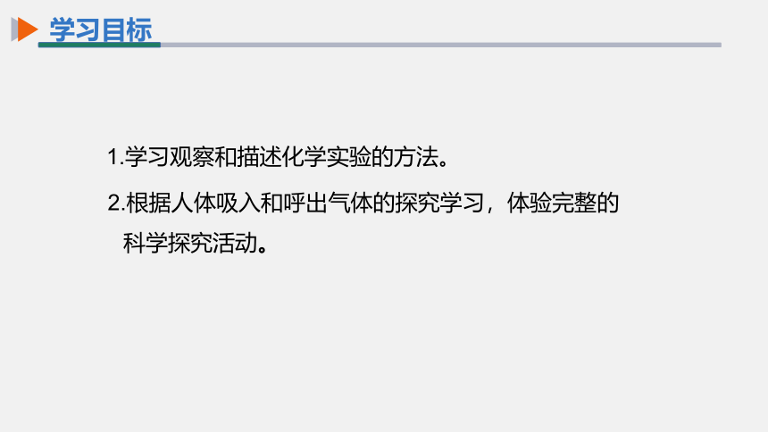 化学人教版九上课件：1.2 化学是一门以实验为基础的科学第2课时 对人体吸入的空气和呼出气体的探究(共14张PPT)