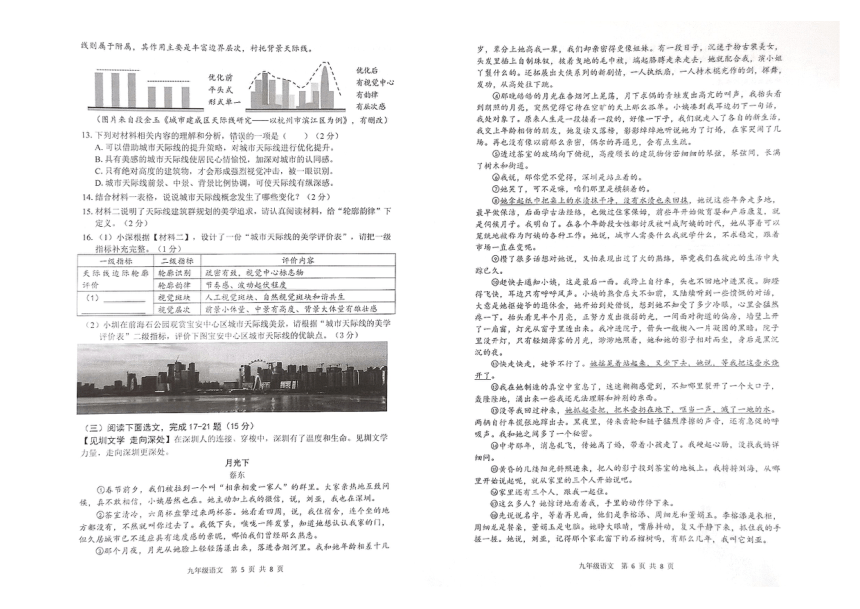 2023年广东省深圳市宝安区中考二模语文试题（pdf版，含答案）