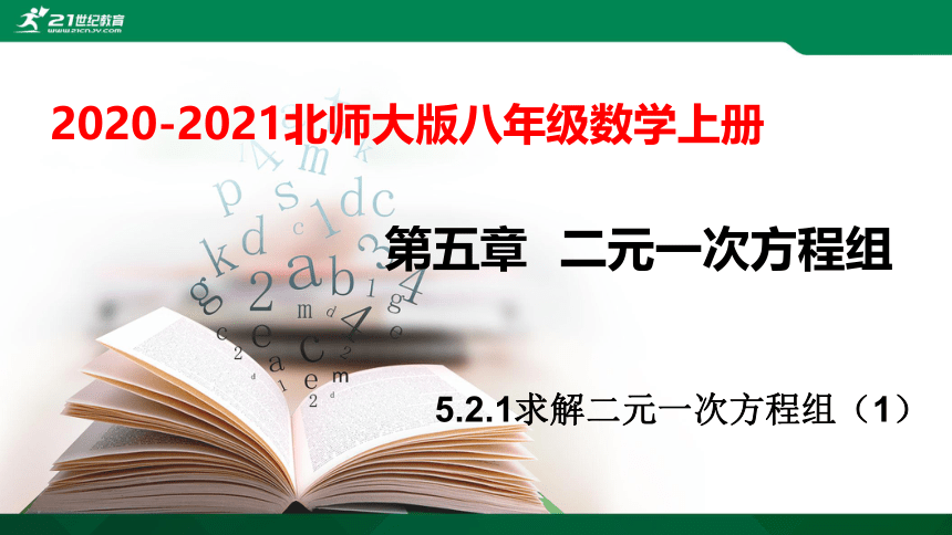 5.2.1求解二元一次方程组（1）  课件（共17张PPT）