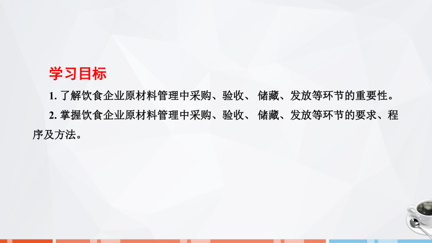 第四章　原材料管理 课件(共25张PPT)- 《饮食业基础知识》同步教学（劳保版）