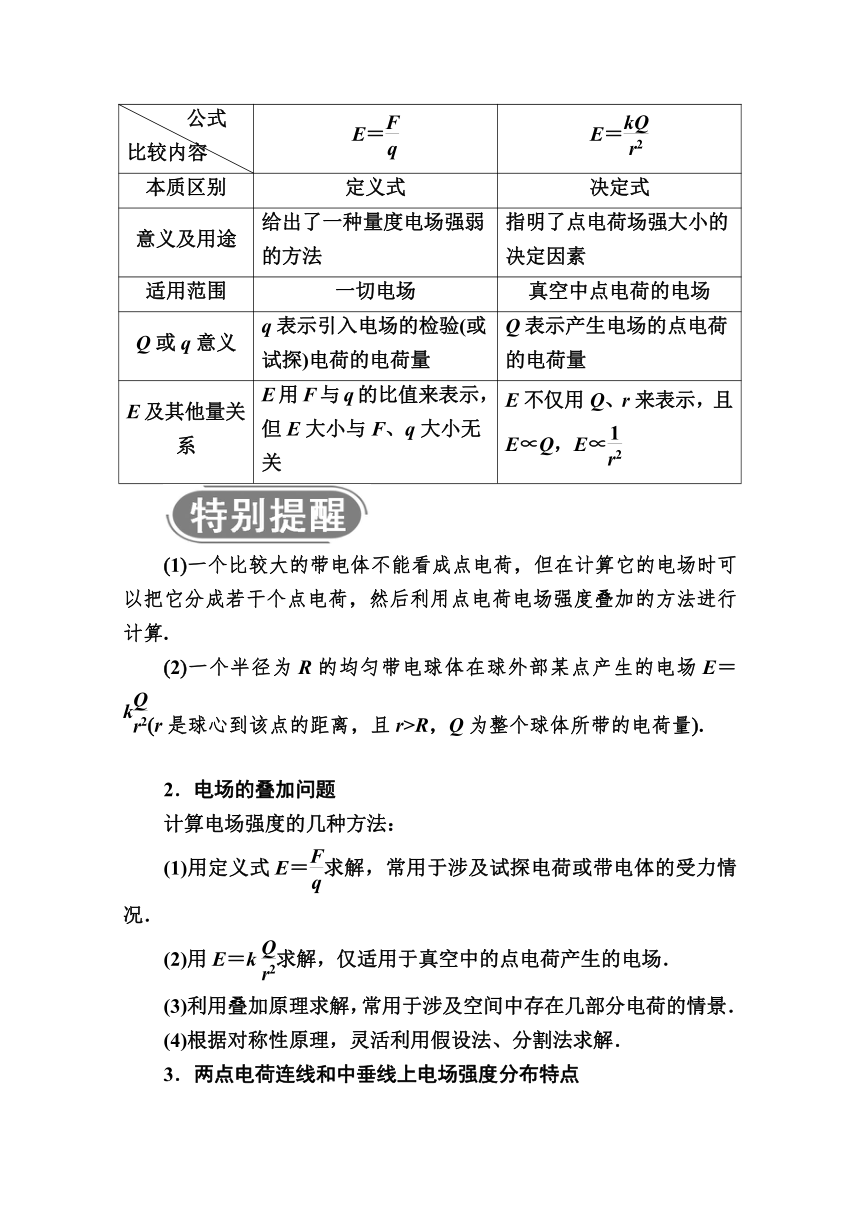 高中物理人教版选修3-1学案  1.3　电场强度   Word版含解析