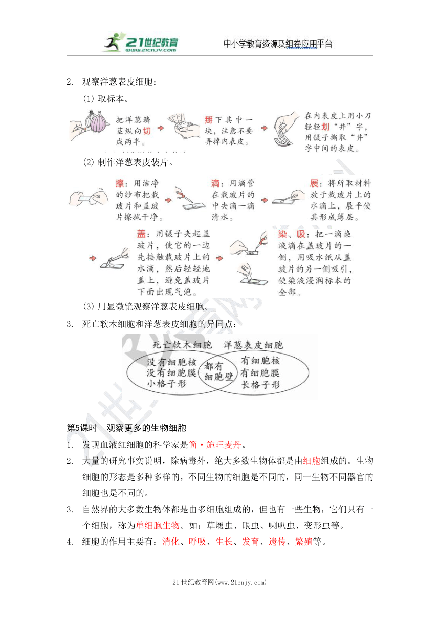 教科版（2017秋）六年级上册2022年秋最新图文版知识清单（全册）