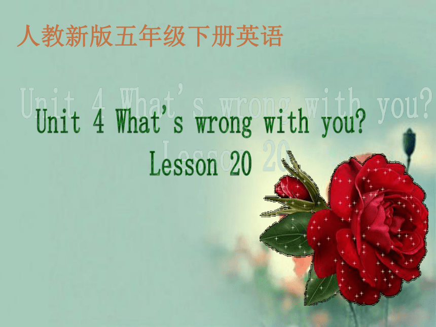 Unit4 What's wrong with you？(Lesson20) 课件（共16张PPT）