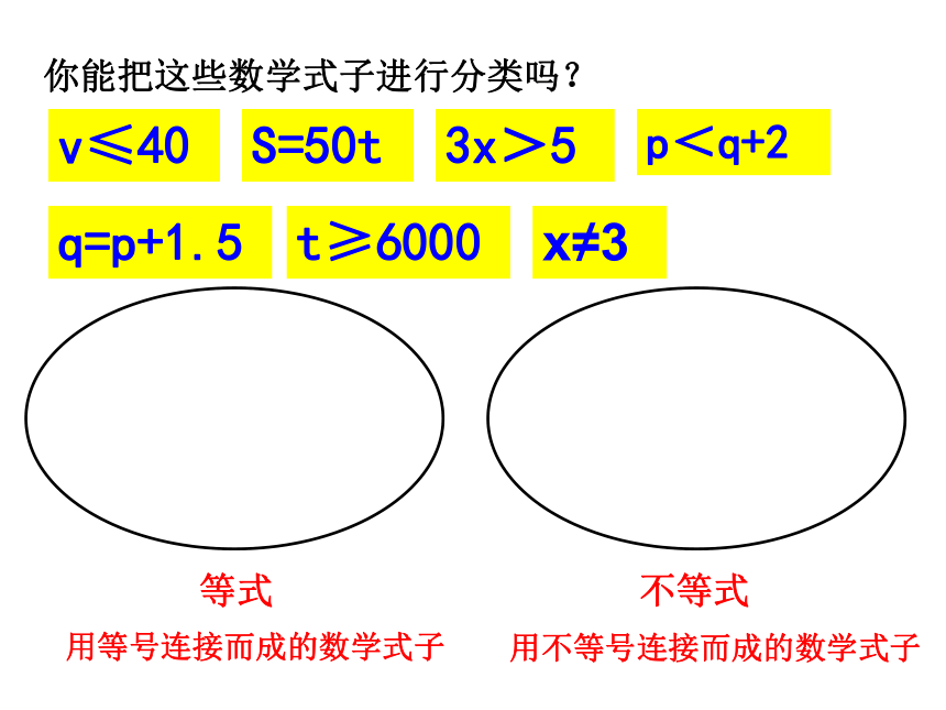 2021-2022学年浙教版八年级数学上册3.1 认识不等式 课件(共15张PPT)