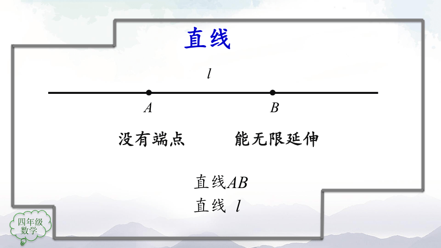 人教版四年级上数学教学课件-线段、直线、射线和角的认识（27张ppt）