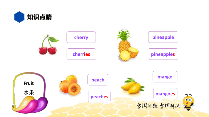 英语四年级【知识精讲】2.单词、词组(5)单词词组——水果和蔬菜（13张PPT）
