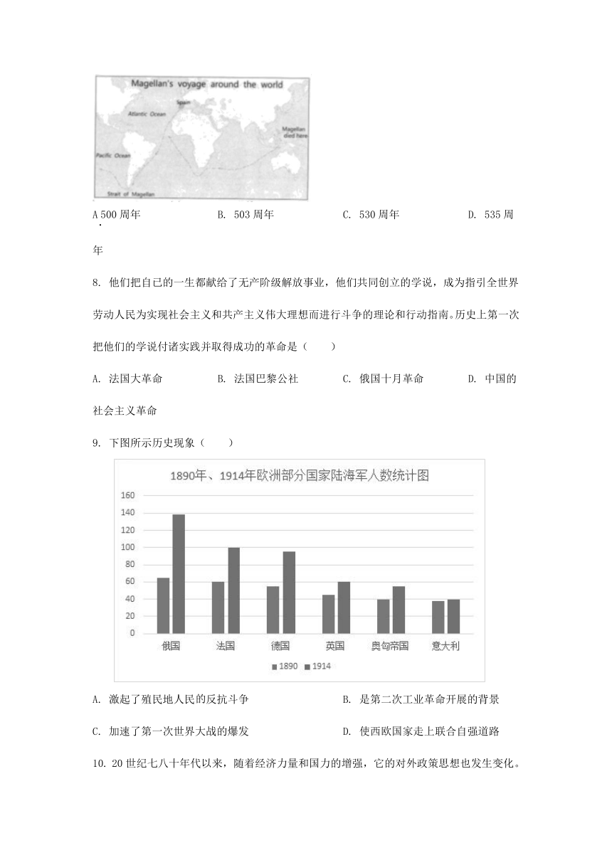 2022年河北省中考历史真题试卷（Word版，含解析）