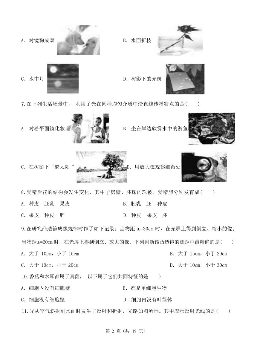 2023-2024学年浙教版七年级下册期中模拟测试 科学试题卷（含解析 1-2章）