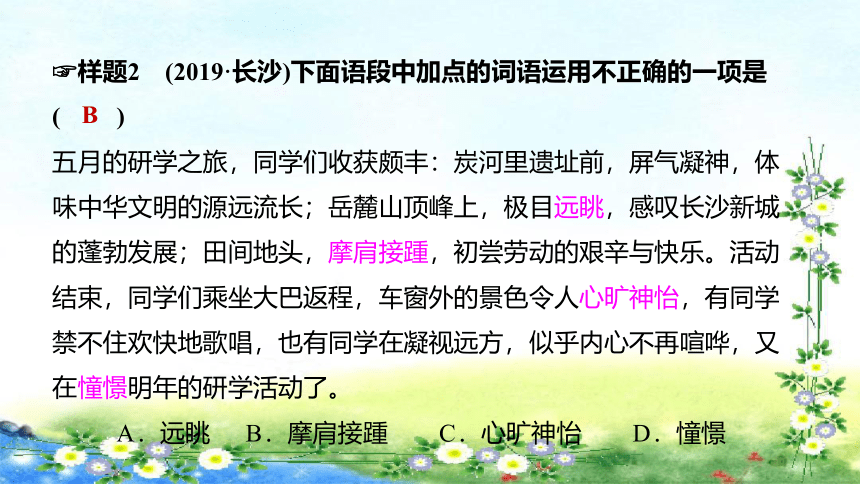 湖南省长沙市初中语文中考二轮专题复习--专题2　词语理解与运用课件（共151张PPT）