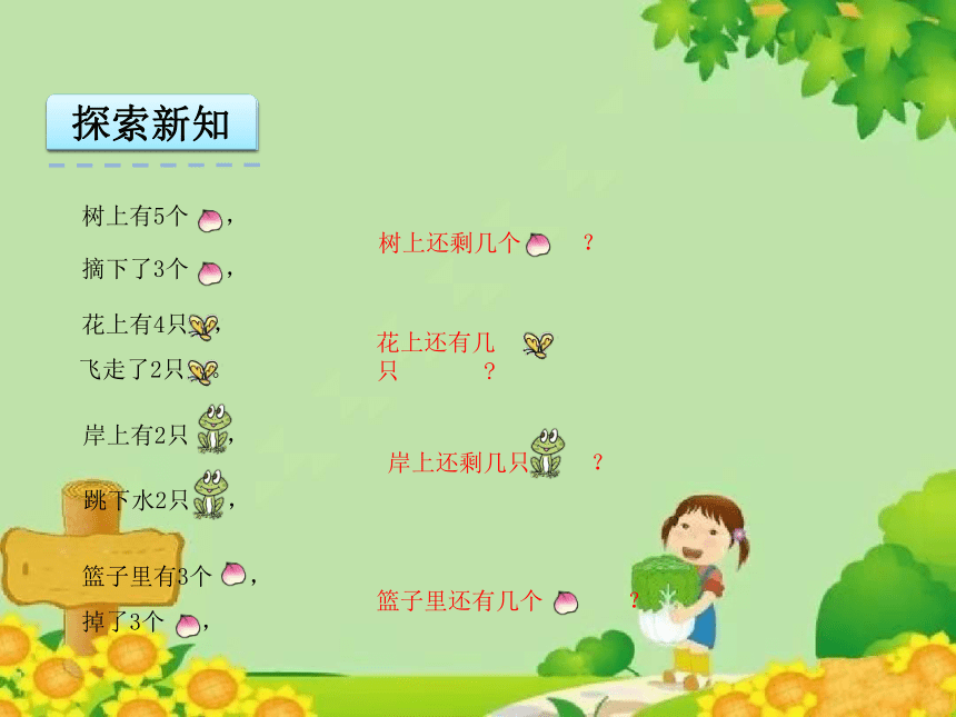 青岛版（五四制）数学一年级上册3.2 减法的意义 课件(共20张PPT)