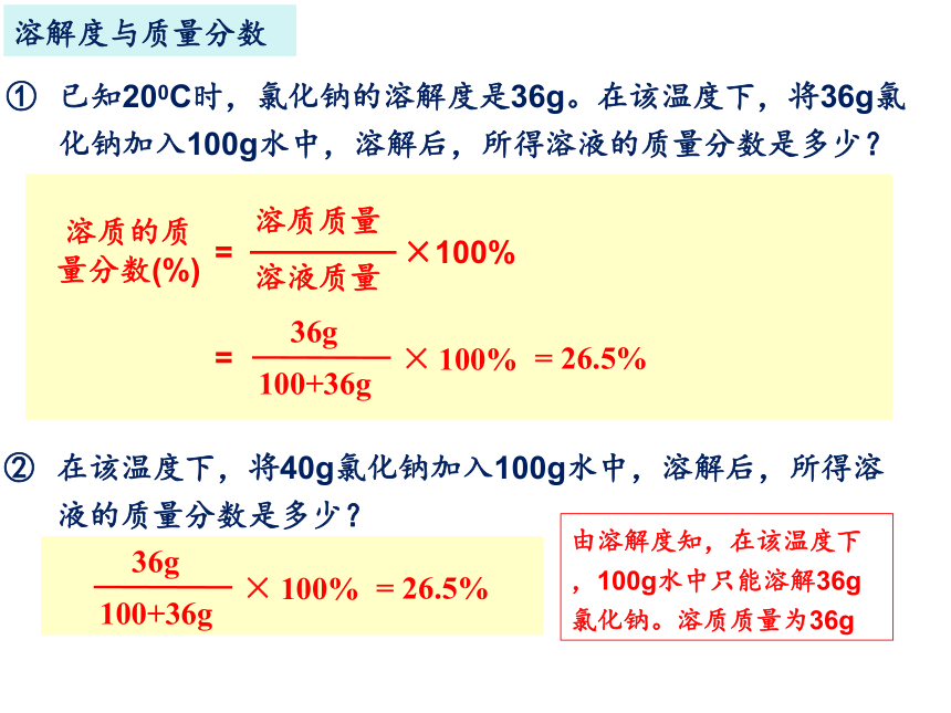 第九单元 课题3 溶液的浓度-【优质课件22页】2022-2023学年九年级化学下册同步精品课件（人教版）