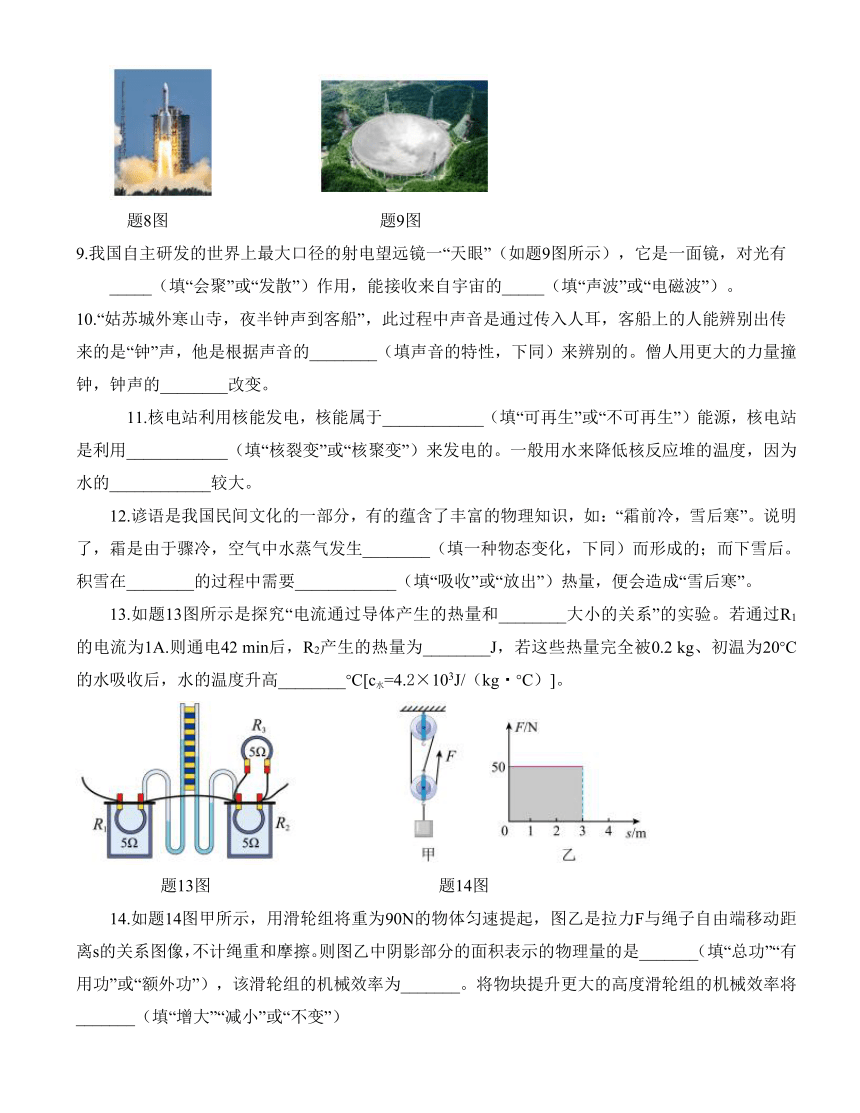 2024年广东省初中学业水平模拟联考（一）物理(含答案)