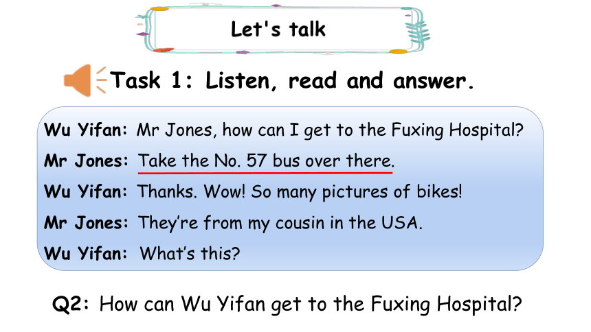 Unit 2 Ways to go to school PB Let's try & Let's talk课件（内嵌素材）（30张PPT)