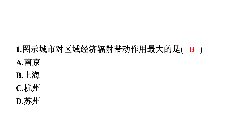 第七章　南方地区第二节　“鱼米之乡”——长江三角洲地区 习题课件2022-2023学年人教版八年级地理下册(共26张PPT)