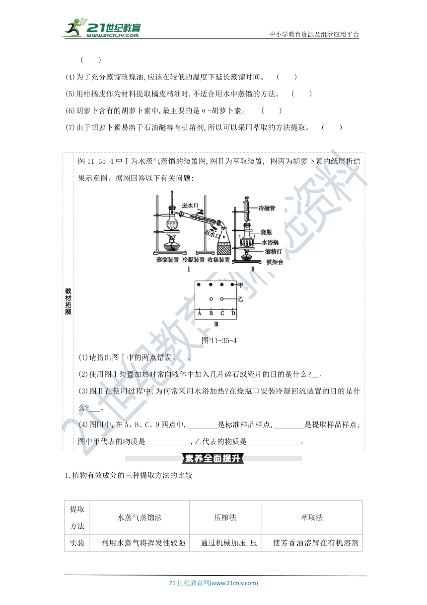 考点梳理&同步真题：第35讲   生物技术在其他方面的应用、酶的应用（含答案详解）