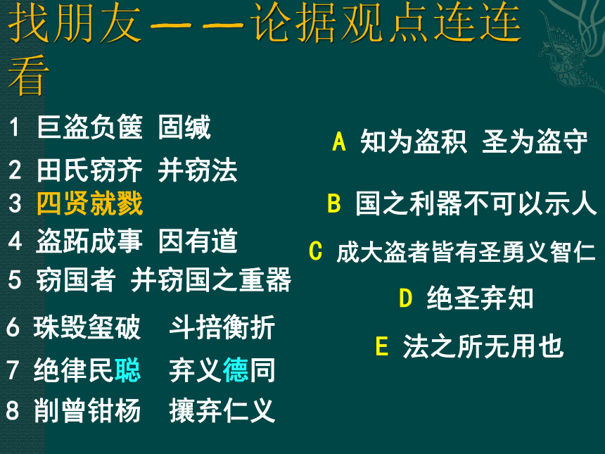 人教版高中语文-选修-- 中国文化经典研读第二单元《胠箧》课件(共14张PPT)