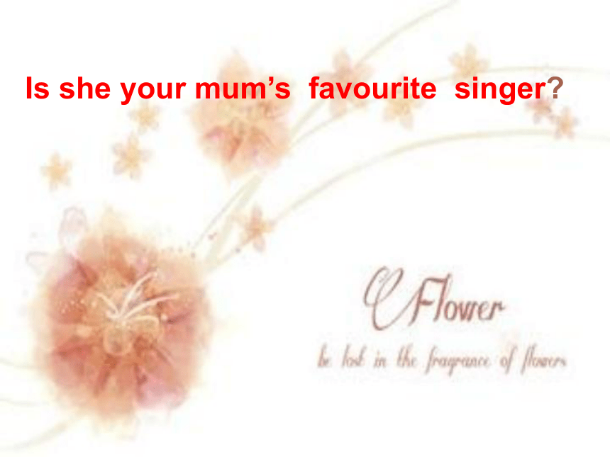 湘鲁版六年级下册英语 unit 2 Is she your mum's favorite singer Section A 课件（共14张PPT）