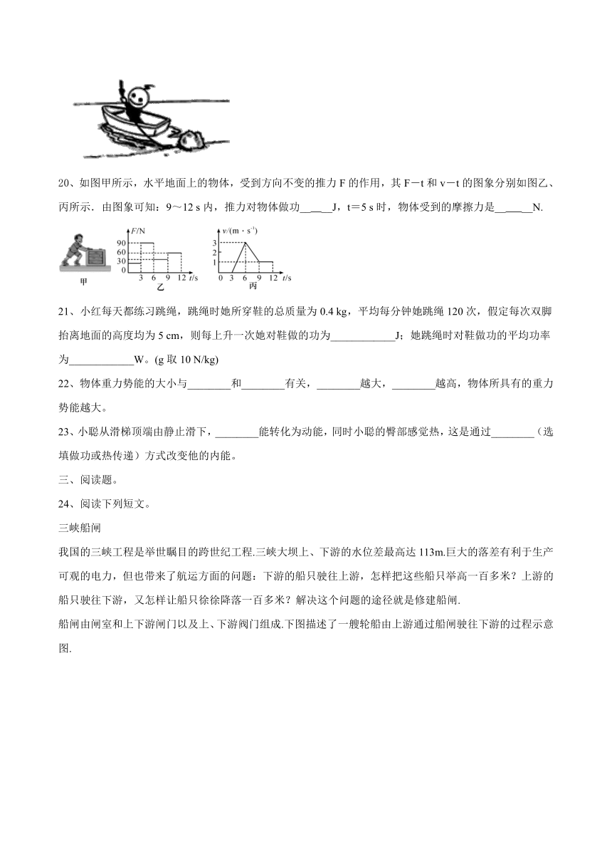 第十一章　功和机械能  基础练习题（含答案）2022—2023学年物理人教版八年级下册