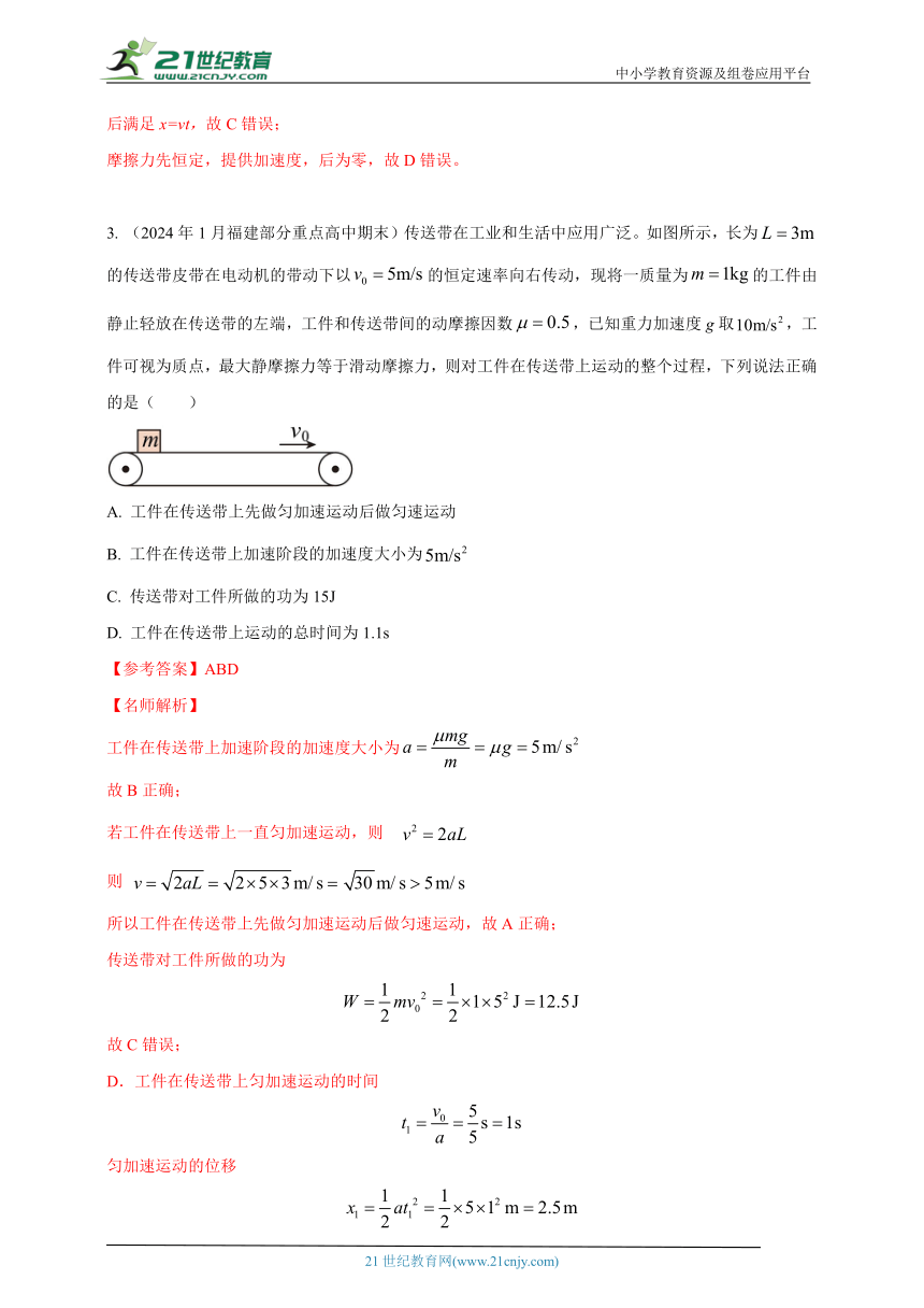 热点22  传送带 --高考物理50热点冲刺精练（名师解析）