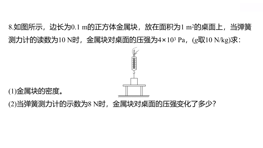 2022 物理 八年级下册专项培优练七 固体和液体压强的计算 习题课件(共31张PPT)