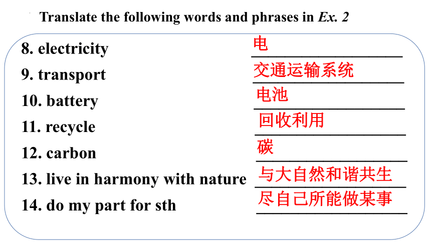 高中英语北师大版（2019）必修第三册Unit 8 Green Living Topic Talk Writing & Workshop 课件(36张ppt)