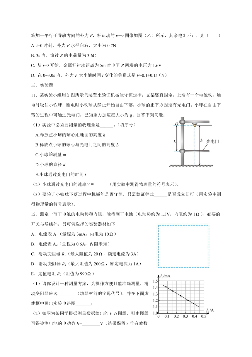 2023届高三下学期5月湖南省高考物理预测卷（二）（含答案）