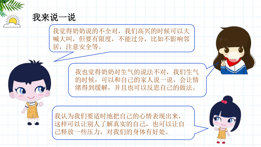 【北师大版】《心理健康》六年级上册  3 正确表达情绪 课件