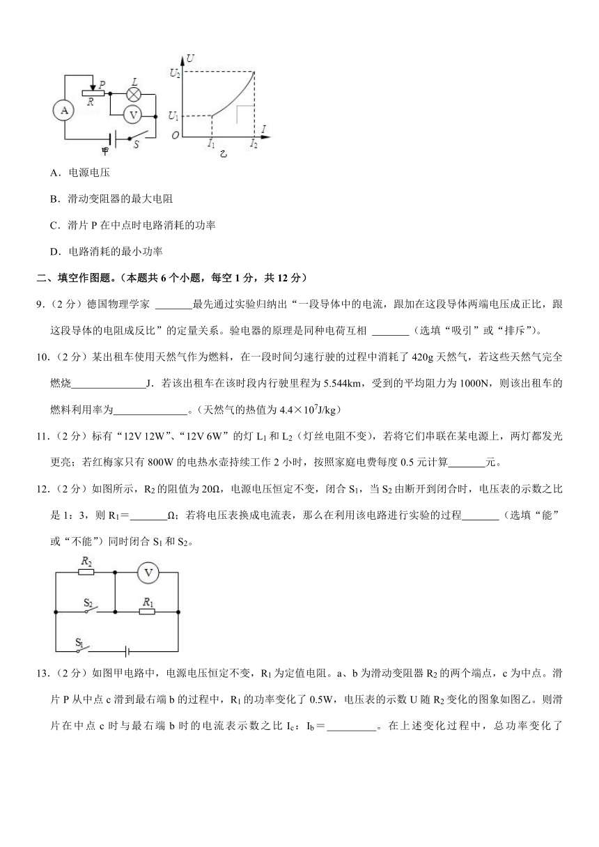 2020-2021学年重庆市忠县九年级（上）期末物理试卷（解析版）