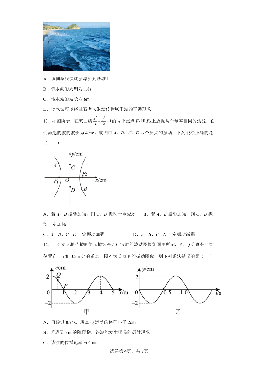 3.3波的干涉和衍射  练习（word版含答案）